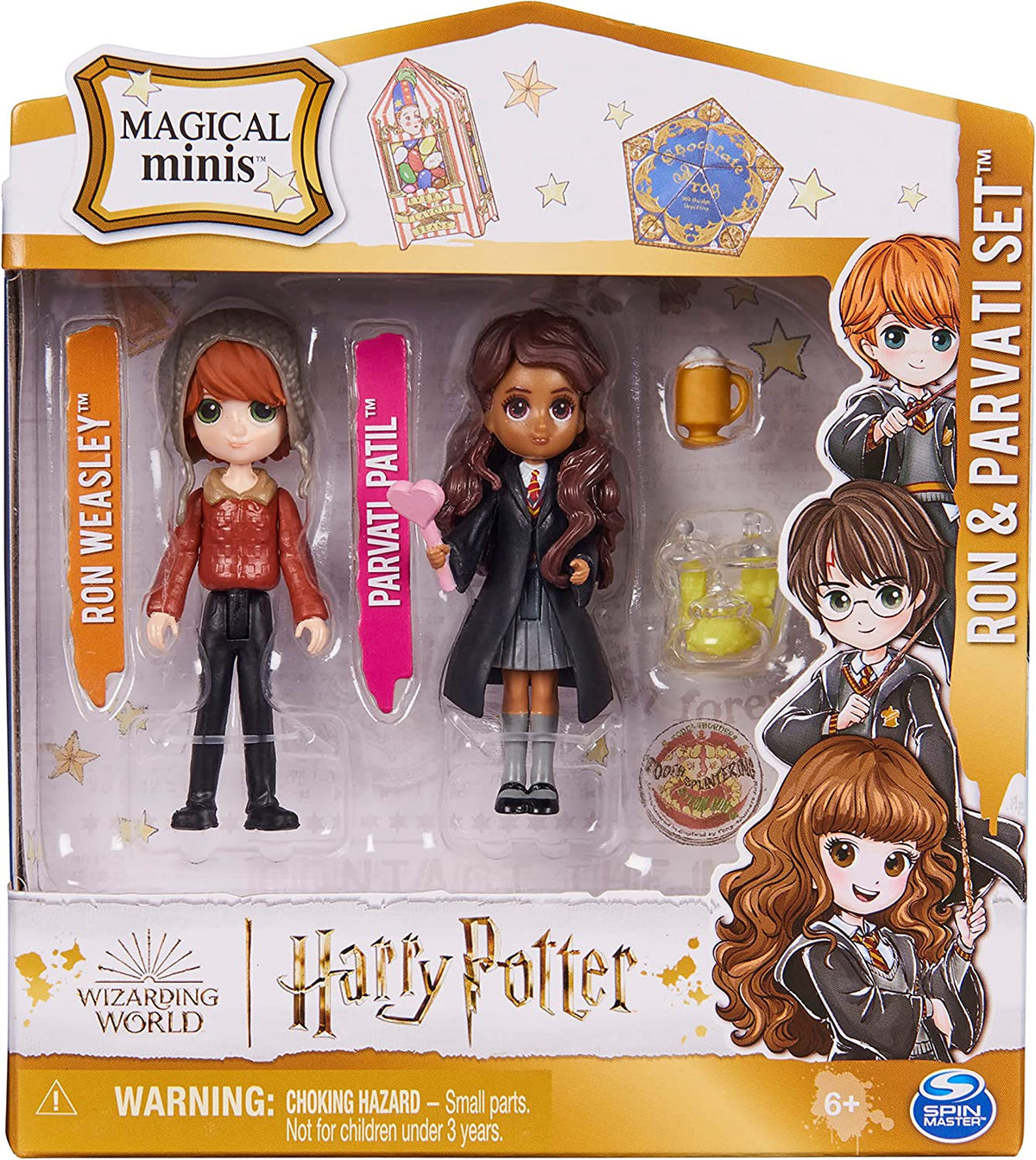 Magical Minis Ron Weasley and Parvati Patil Figure Set with 2 Doll Accessories K4595