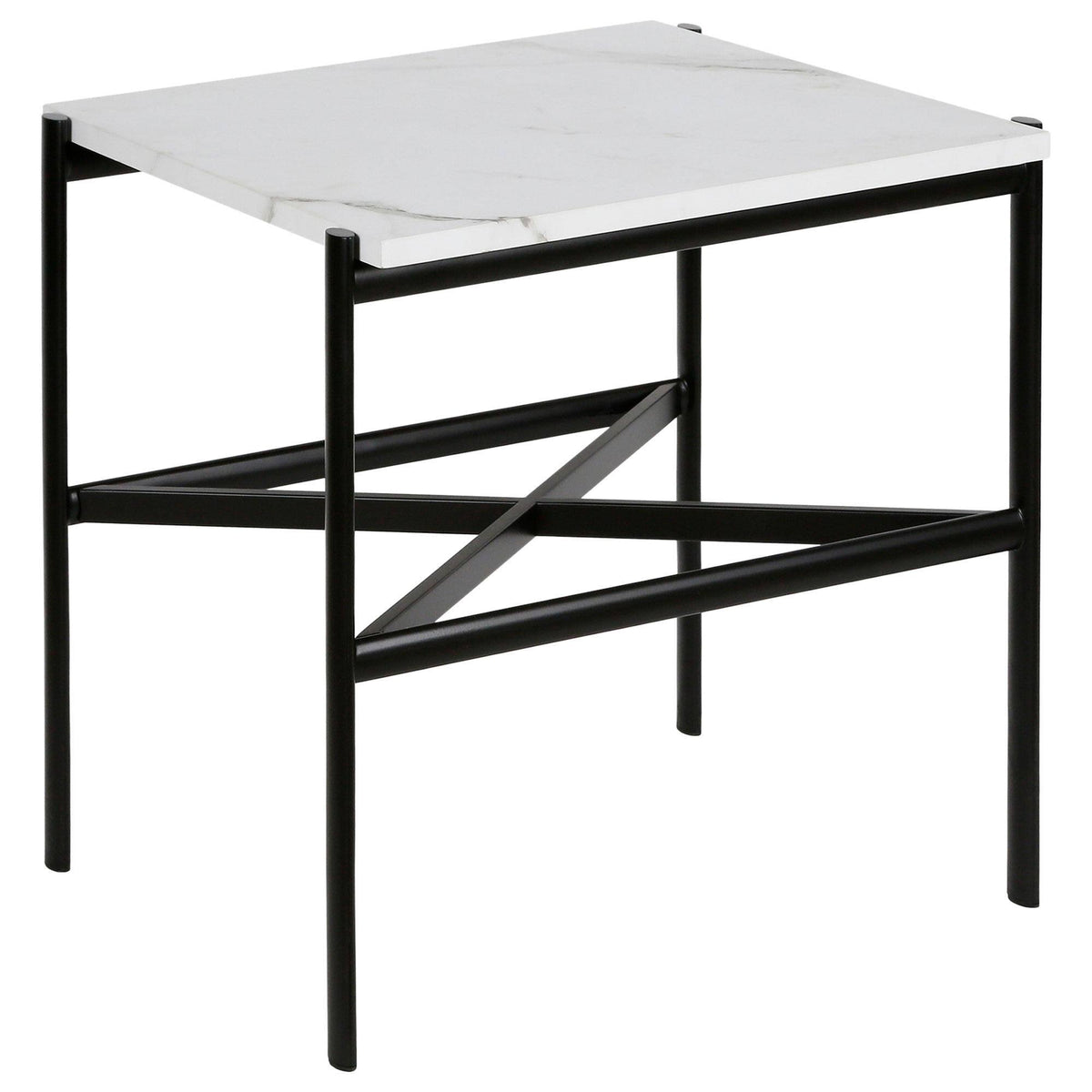 Bronze Faux Marble Top Side Table V4154