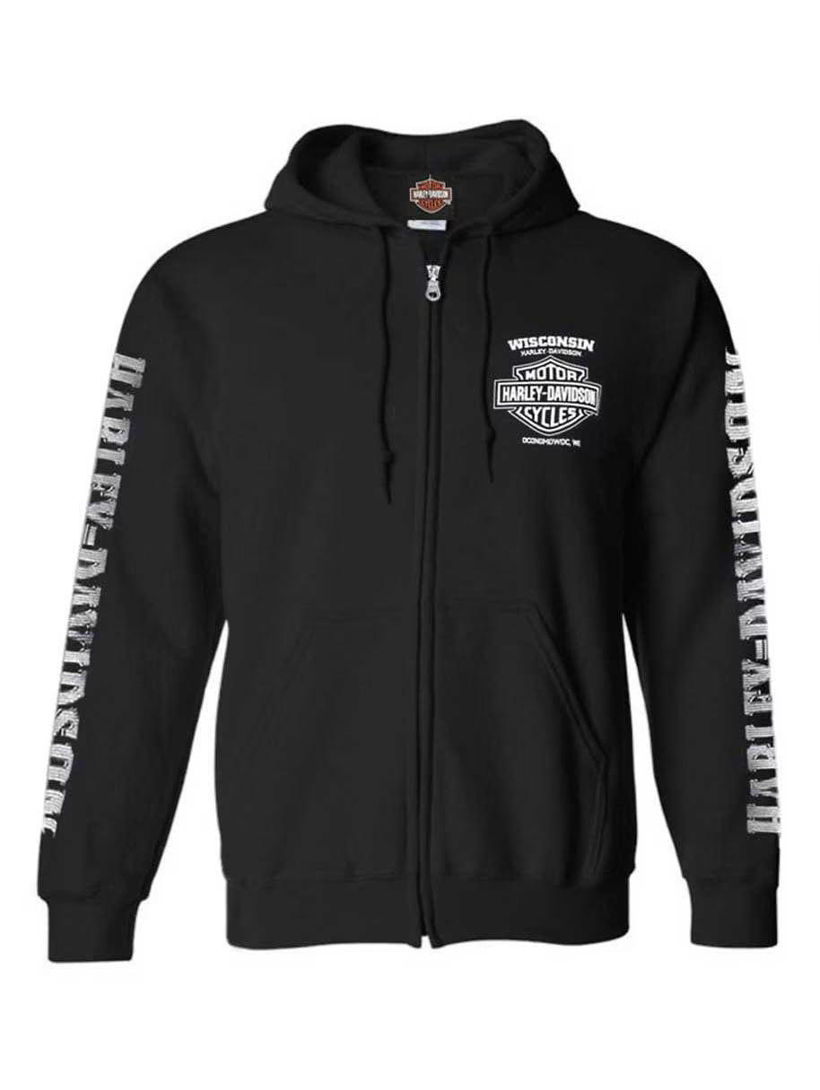Black Full-Zippered Sweatshirt M63326