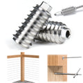 20Pack 1/8" Invisible Cable Railing Kit T316 Stainless Steel for Wood Posts Deck Stairs 10 Cable Lines G98899