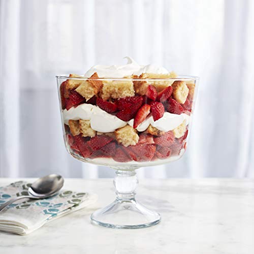 Clear 96 oz Footed Glass Trifle Bowl K7551
