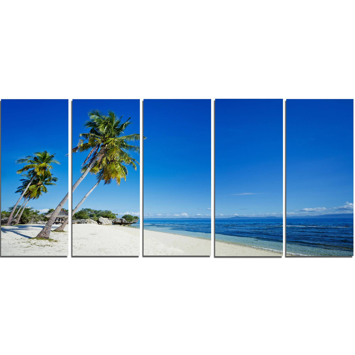 Canvas Artwork Print 60 in. Wide x 28 in. High 5 Equal Panels K147488