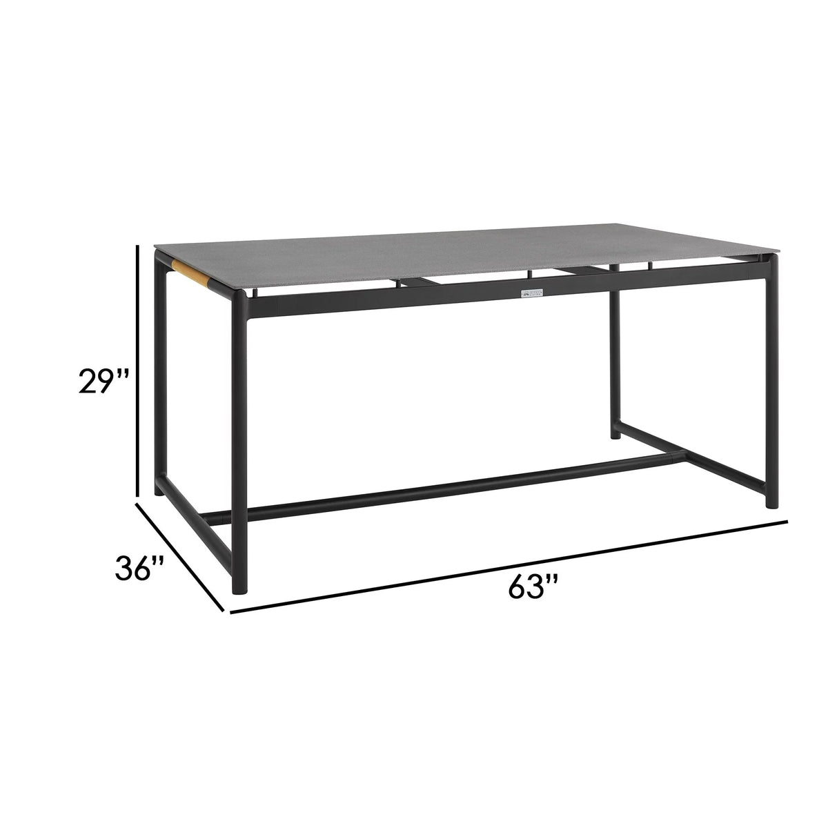 63 in. Rectangular Outdoor Dining Table X237