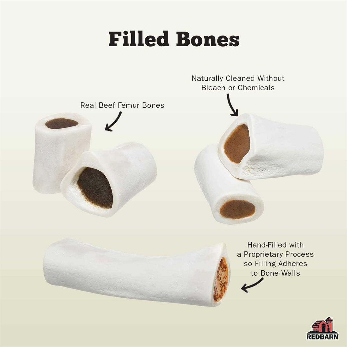 Large Beef Filled Bones Dog Treats Z34072