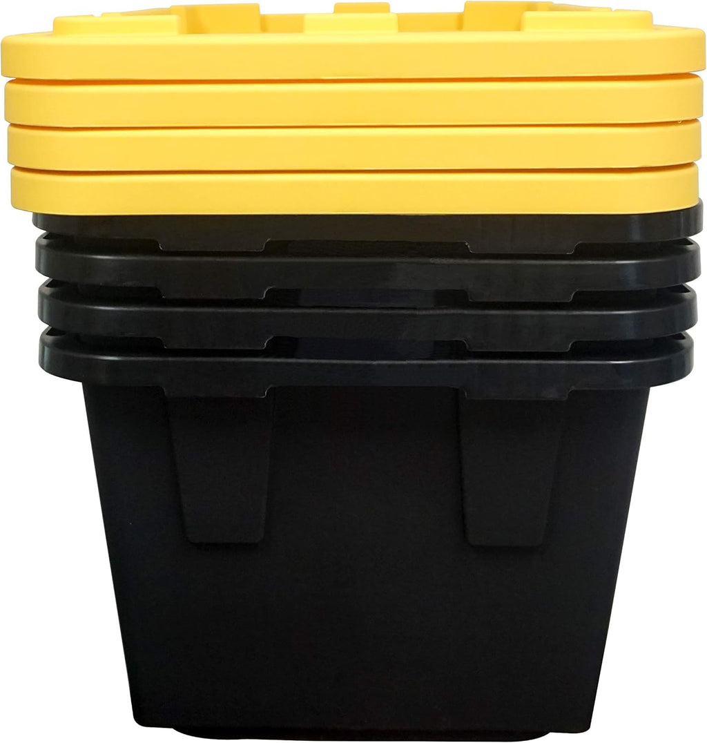 4 Pack 27 Gallon Plastic Storage Boxes with Lids D150719