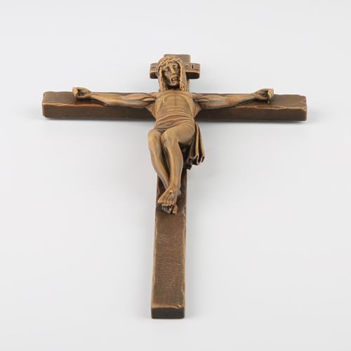 Brown Wooden Crucifix Wall Cross M11878