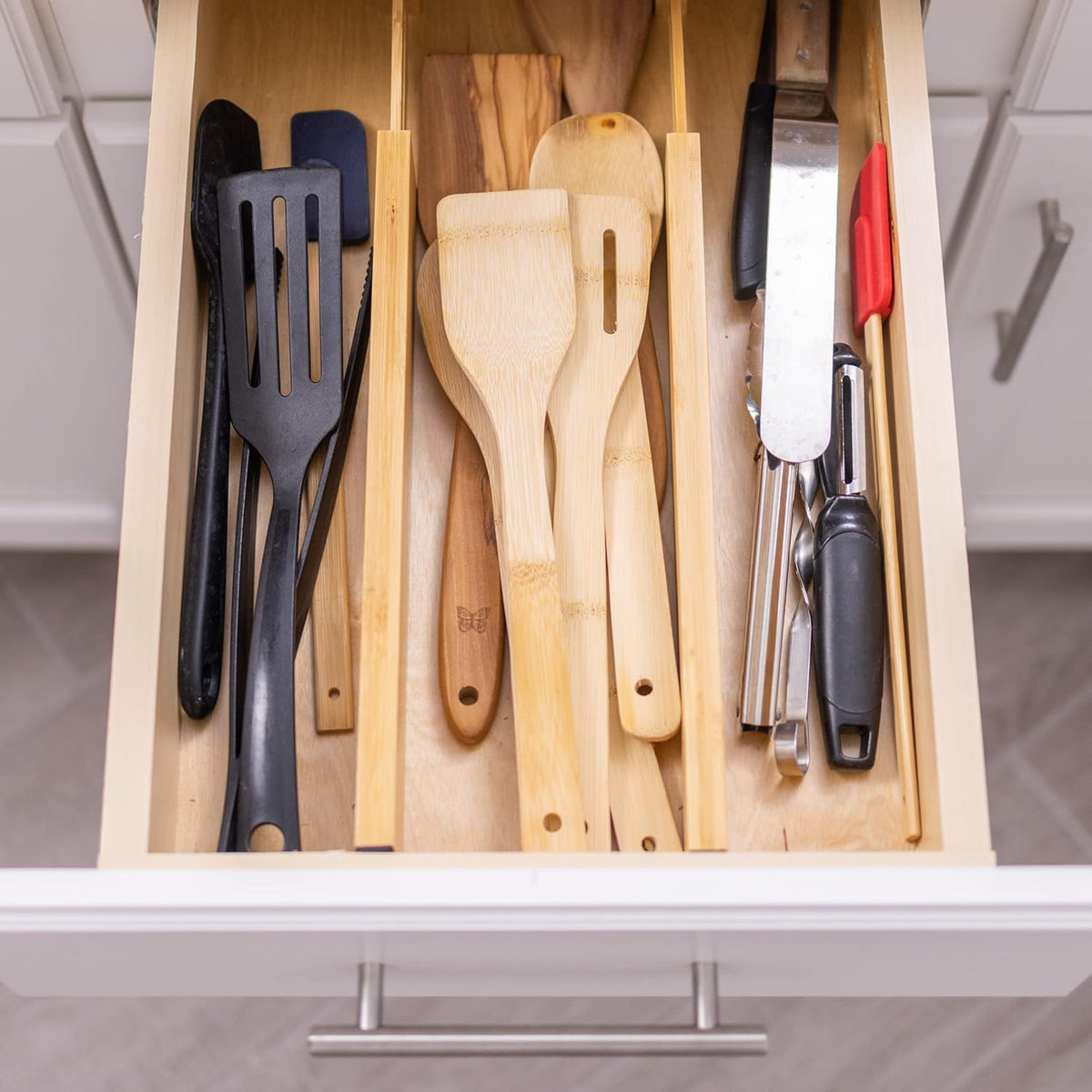 Adjustable Bamboo Drawer Divider 4 Pack W640409