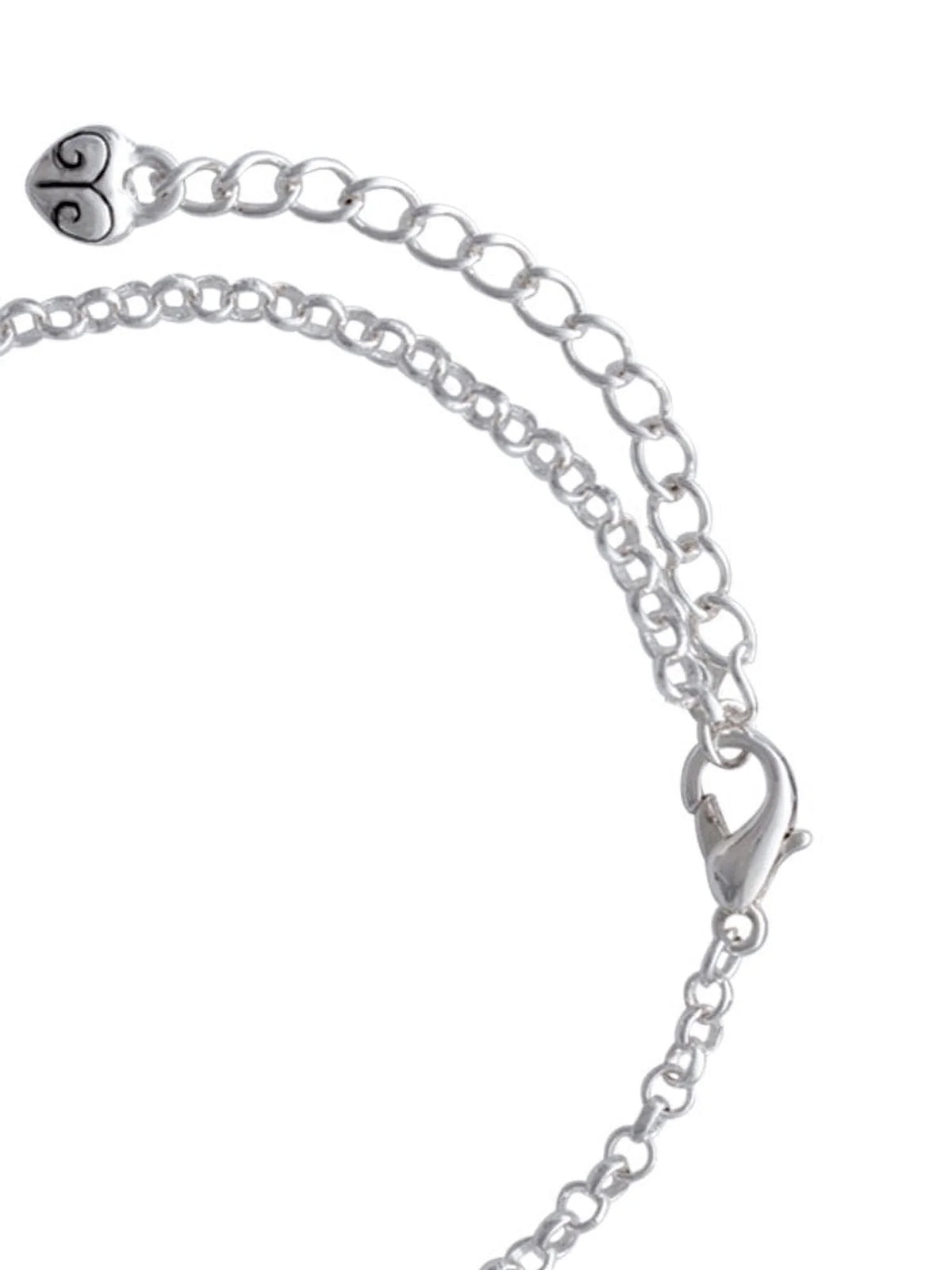 Silvertone Half Marathon Roman Numeral Charm Bracelet, 6"+2" D98693