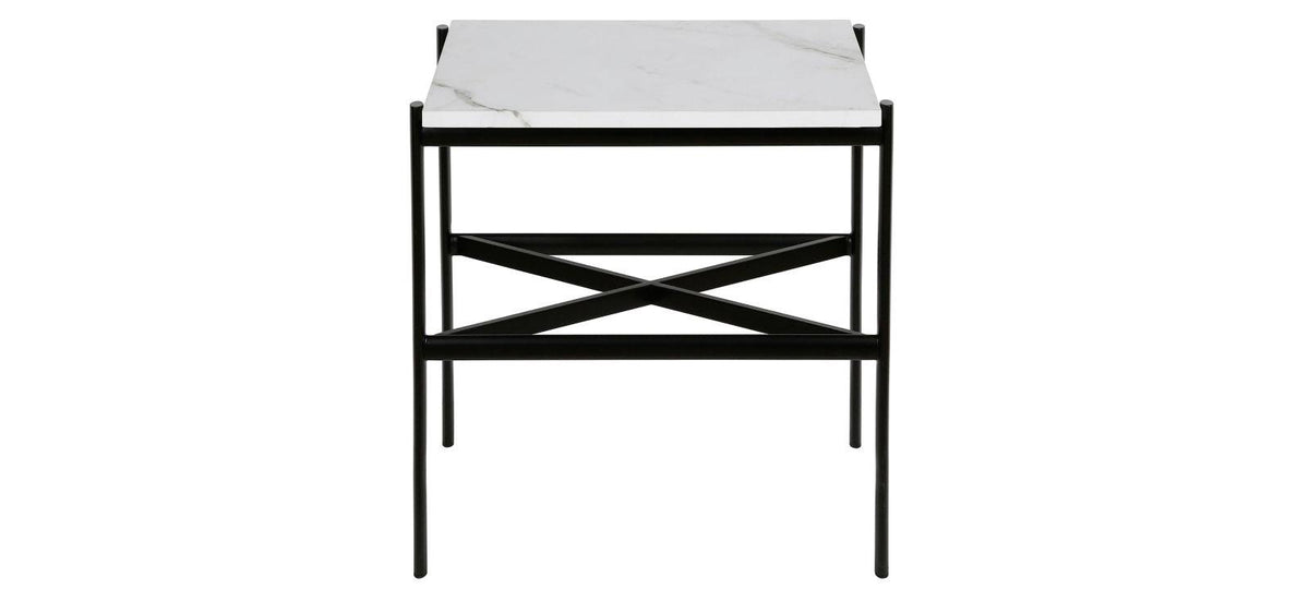 Bronze Faux Marble Top Side Table V4154