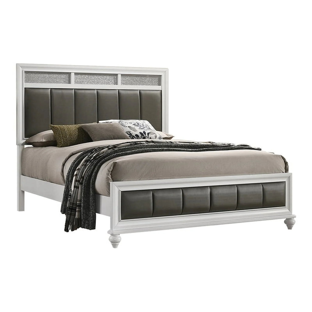 5-piece Eastern King Panel Bedroom Set White R570