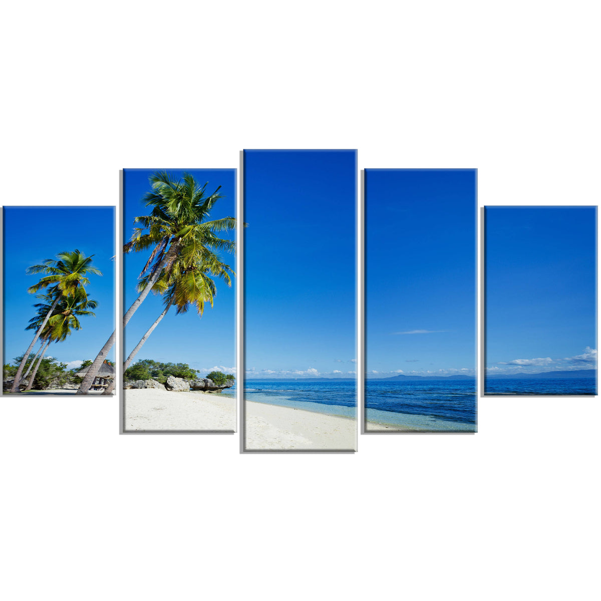 Canvas Artwork Print 60 in. Wide x 28 in. High 5 Equal Panels K147488