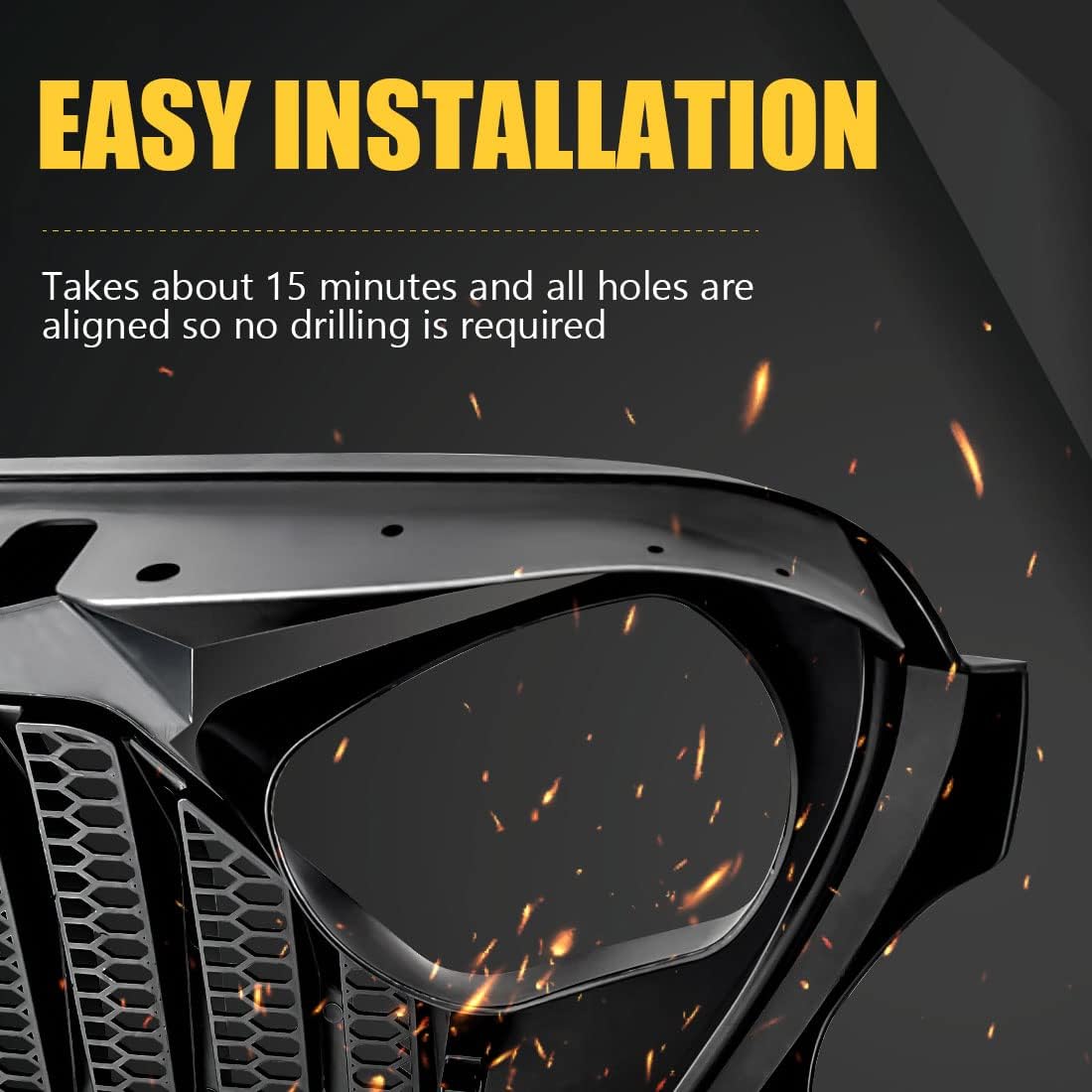Matte Black Front Grill Cover X69029