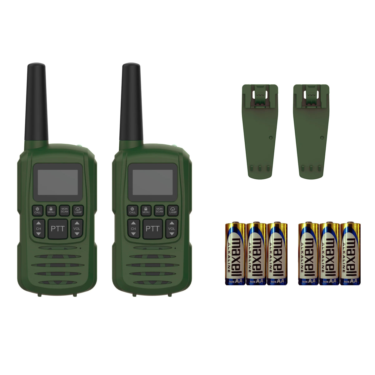 Green 22 Channel 2 Pack Walkie Talkie Y80940