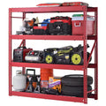 4-Tier Steel Freestanding Shelving Unit in Red V123252