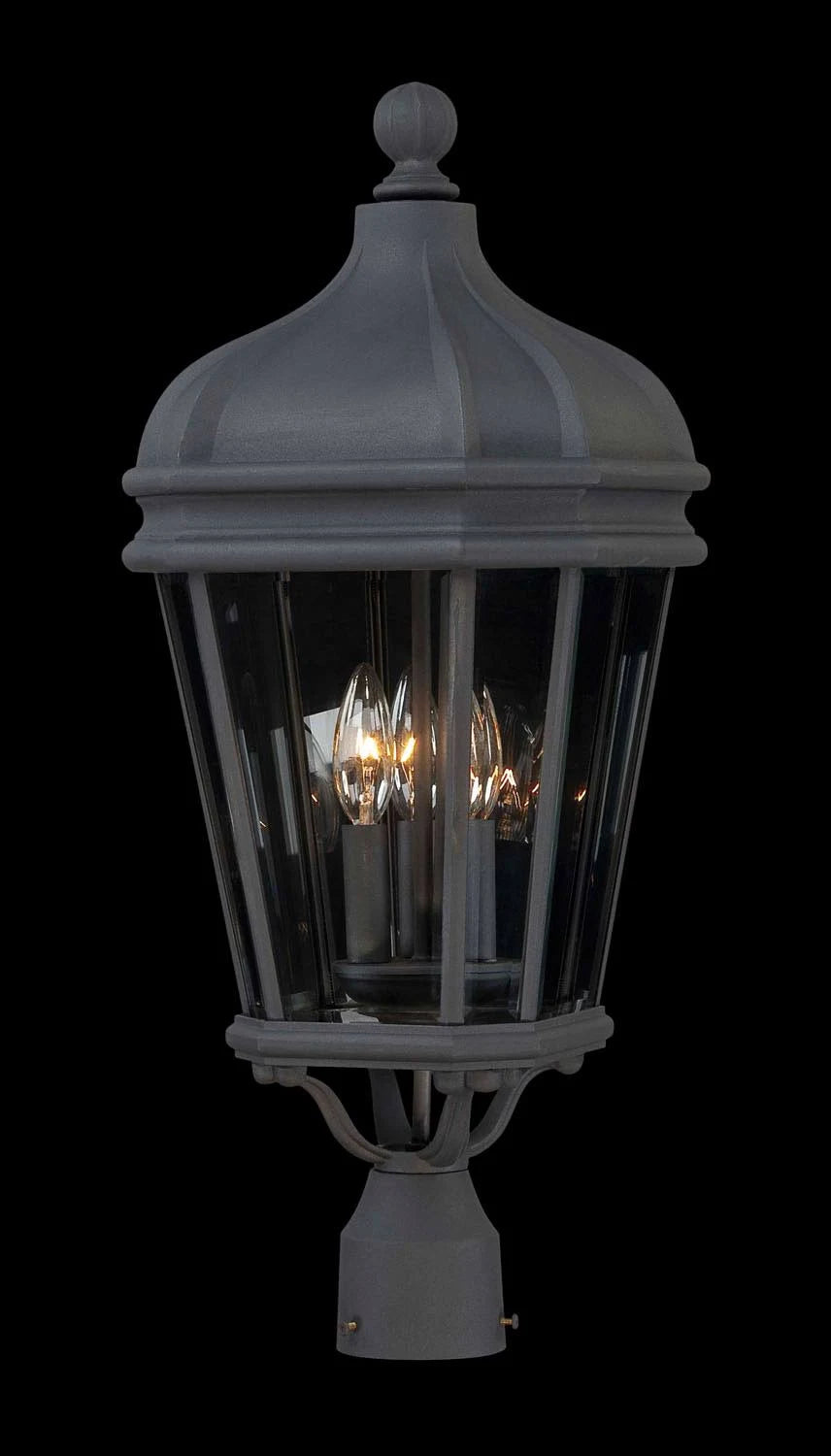 3 Light Post Mount Black R5361