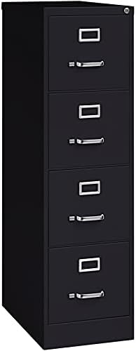 Black 4 Drawer Vertical File Cabinet P27565