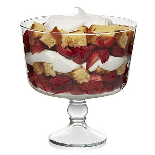 Clear 96 oz Footed Glass Trifle Bowl K7551