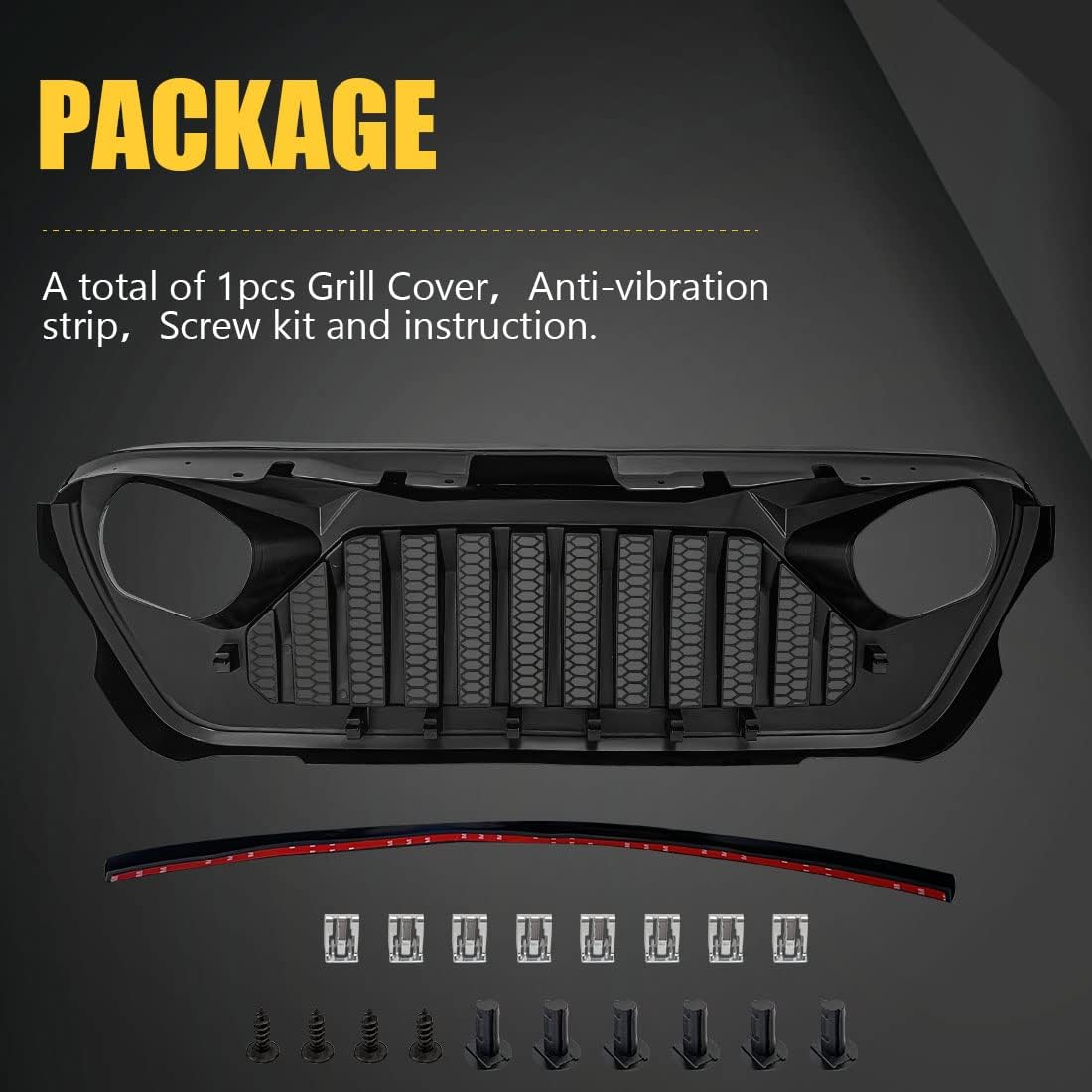 Matte Black Front Grill Cover X69029