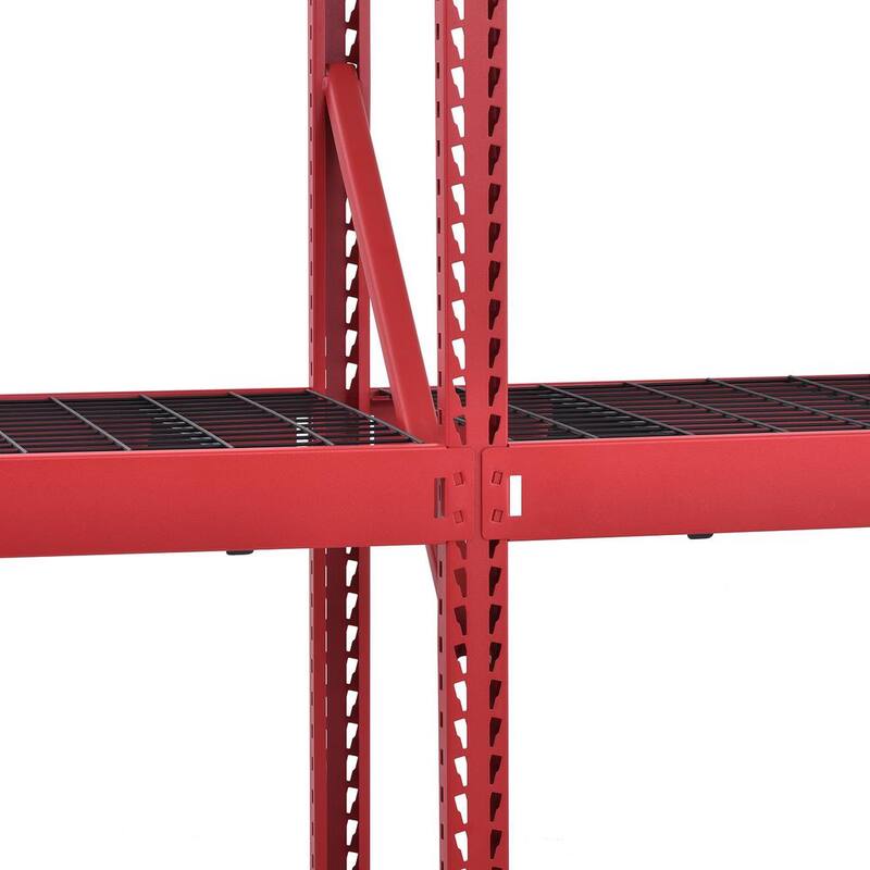 4-Tier Steel Freestanding Shelving Unit in Red V123252