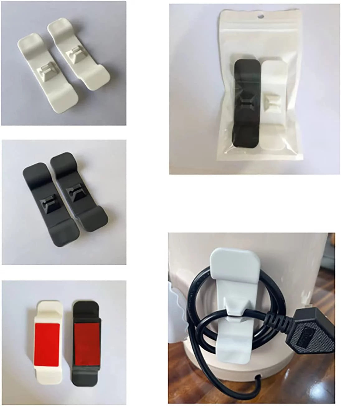 Black Self-Adhesive Cord Organizer U56595