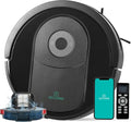 Robot Vacuum and Mop Combo, 4000Pa Suction, Self-Charging Smart Vacuum Cleaner with Water Tank & Dustbin, App Control (Black) X48239