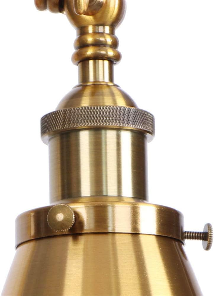 Vintage Wall Lamp Sconce Chrome Plating Funnel Lampshade Wall Mount Lighting Fixture (Bronze) F29225