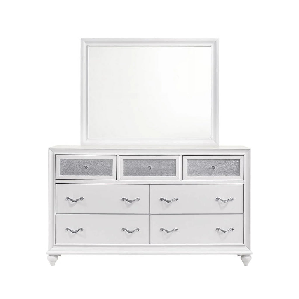 5-piece Eastern King Panel Bedroom Set White R570