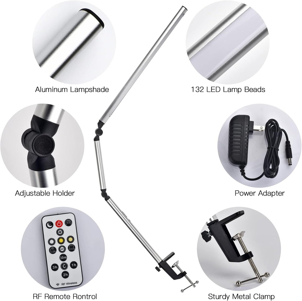 LED Desk Lamp with Clamp and Remote L505