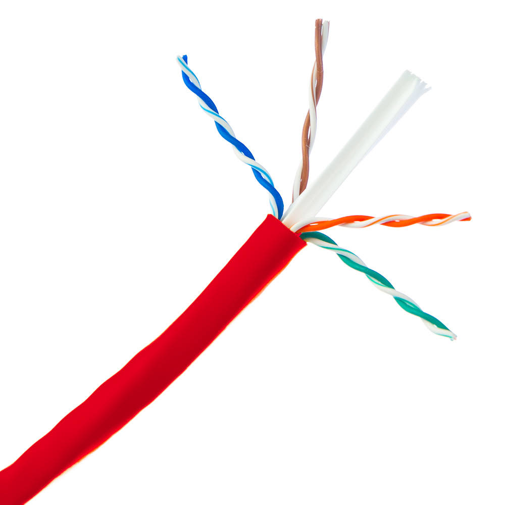 Cat6a Red Ethernet Cable 1000 Foot Spool Z951482