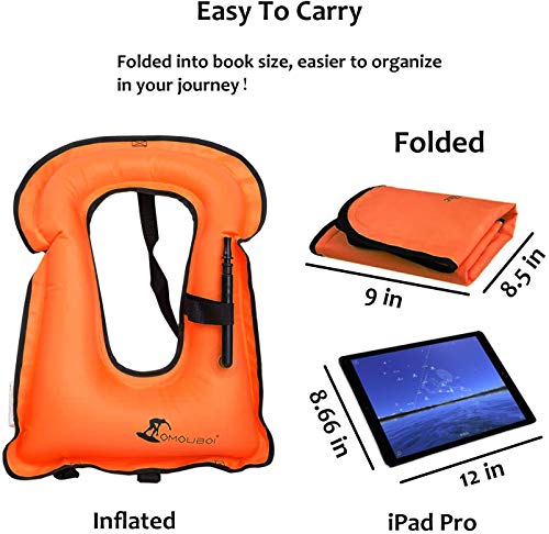 Inflatable Snorkel Vest for Adults 96-220 lbs W985