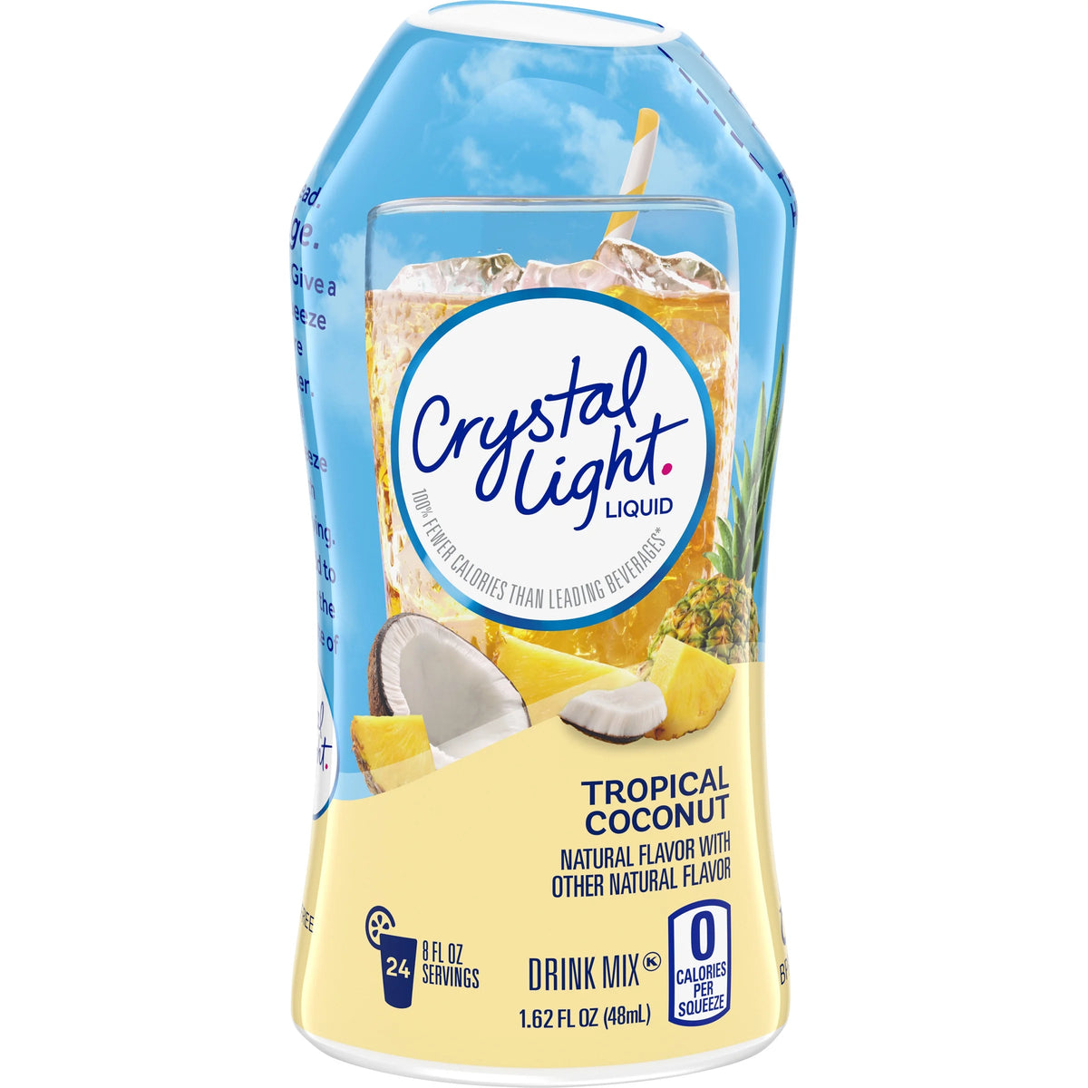 Tropical Coconut Liquid Drink Mix, Caffeine Free, 1.62 fl oz Bottle (Pack - 4) S2118
