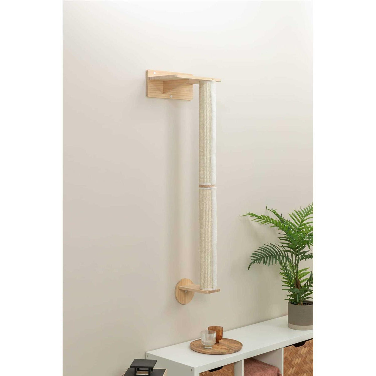 Wall Mount Cat Scratching Post with Perch P3991