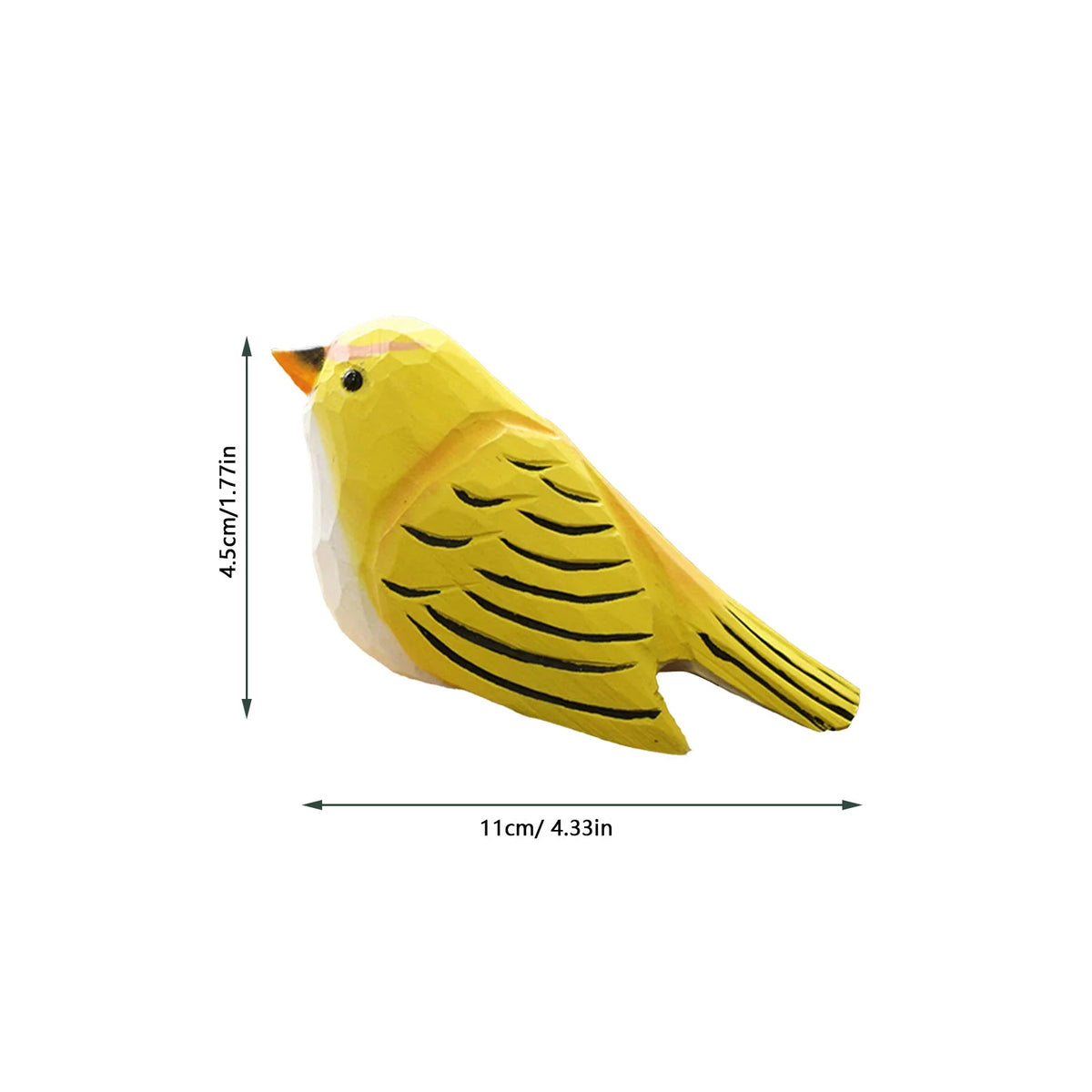 Small Wood Bird Statue Handmade Carving Decoration G810
