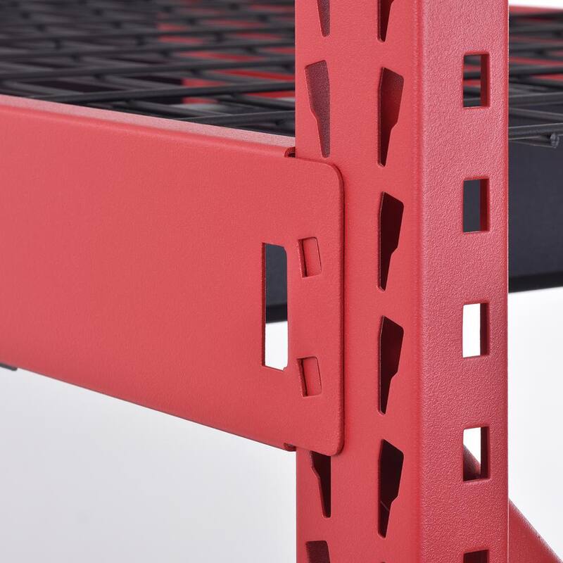 4-Tier Steel Freestanding Shelving Unit in Red V123252