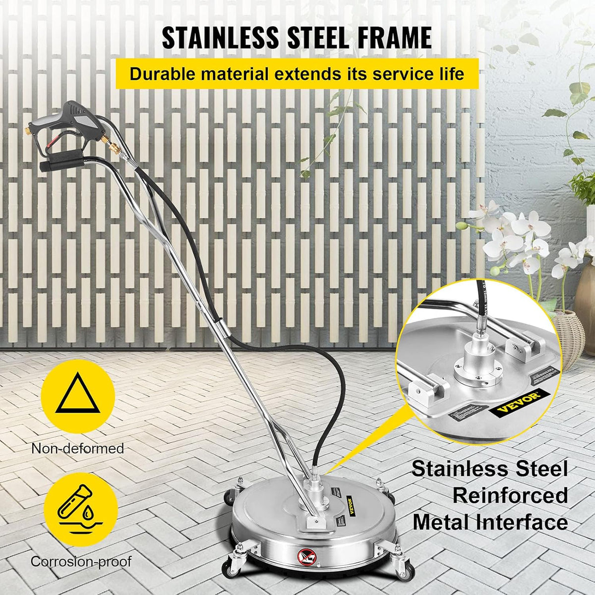 24" Stainless Steel Surface Cleaner with 3 Nozzles G1598
