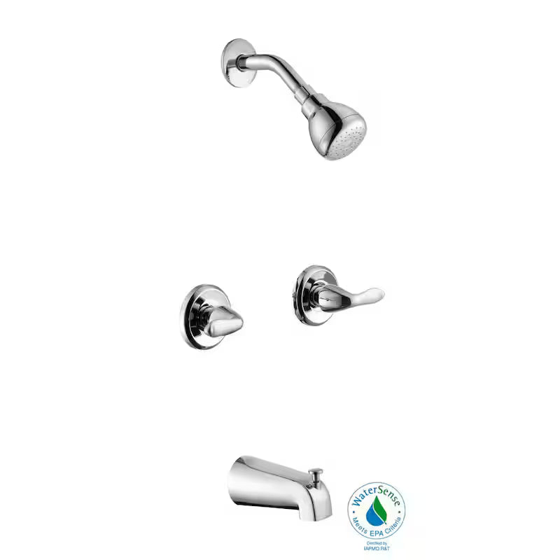 2-Handle 1-Spray Tub and Shower Faucet 1.8 GPM in Chrome G133892