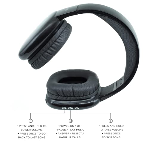 Blue Wireless Over Ear Bluetooth Headphones with Microphone S148