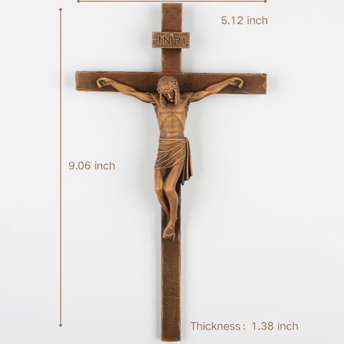 Brown Wooden Crucifix Wall Cross M11878