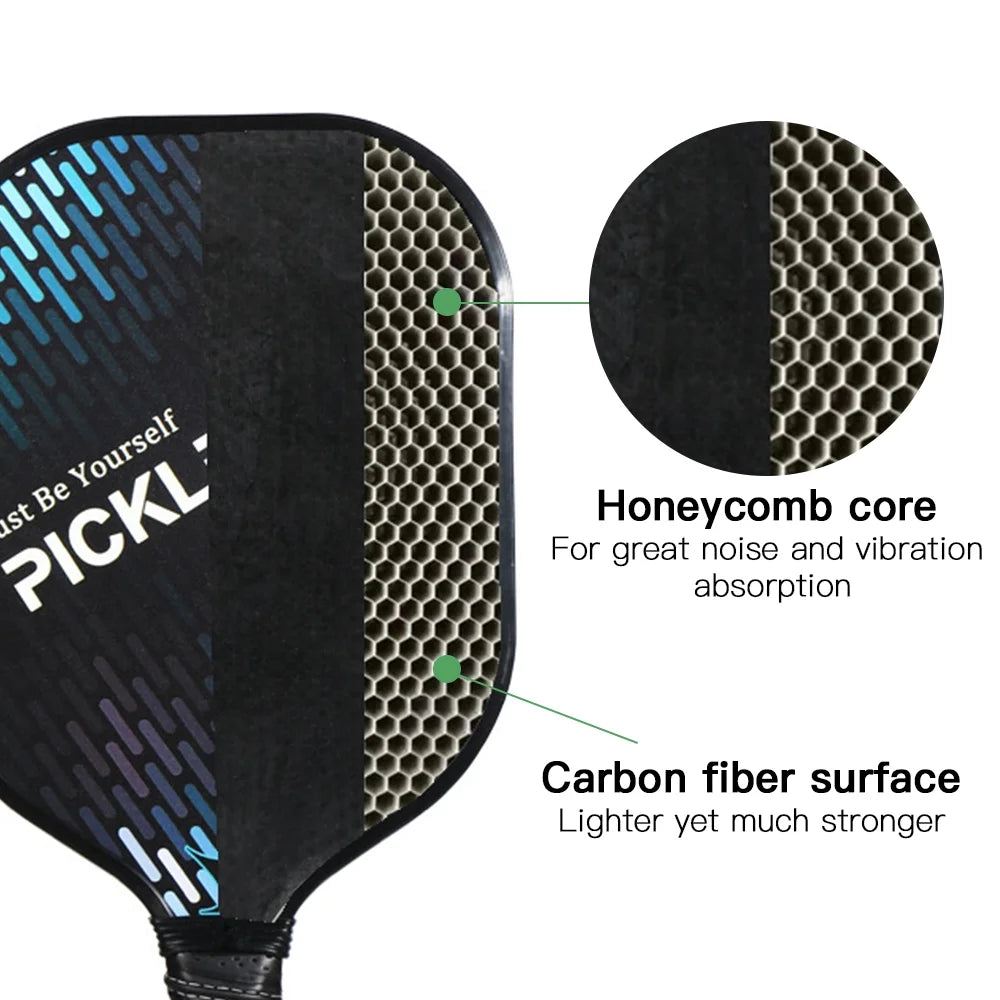 Carbon Fiber Pickleball Paddle Set with 2 Balls J627