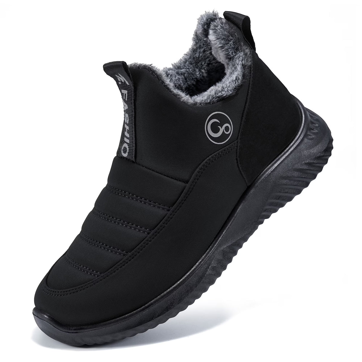 Faux Fur Waterproof Slip On Ankle Booties T835