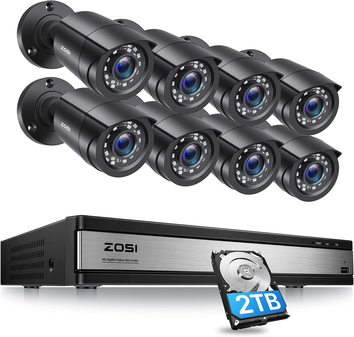 16CH 1080P Security Camera System with 2TB Hard Drive C344984