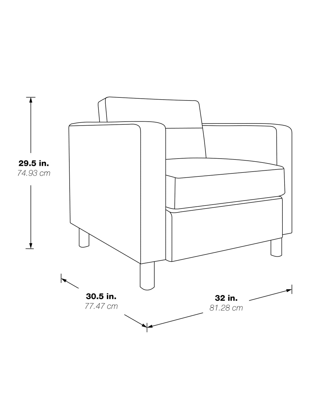 Java Brown Vinyl Armchair O24258