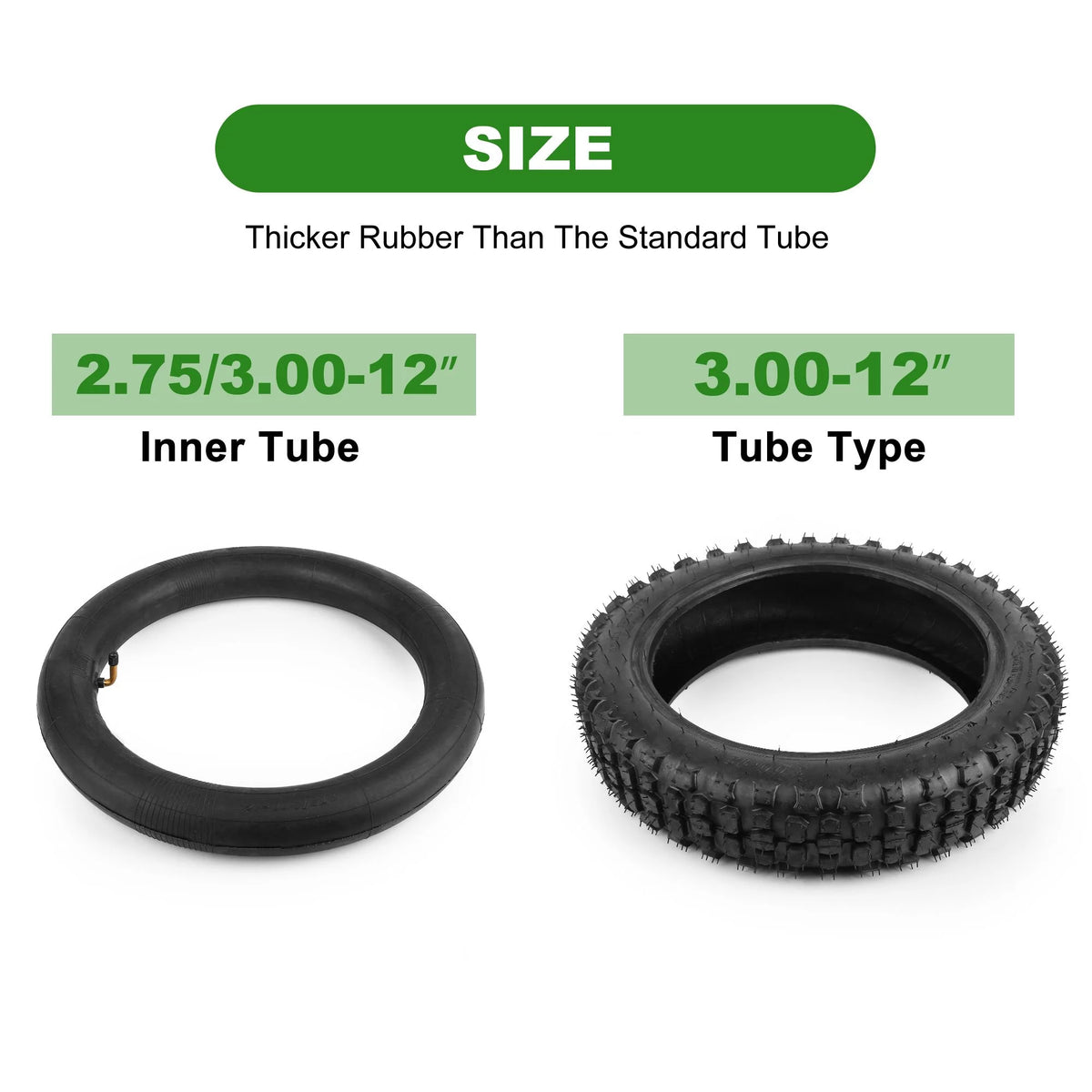 3.00-12 Dirt Bike Tire and Inner Tube Set A619