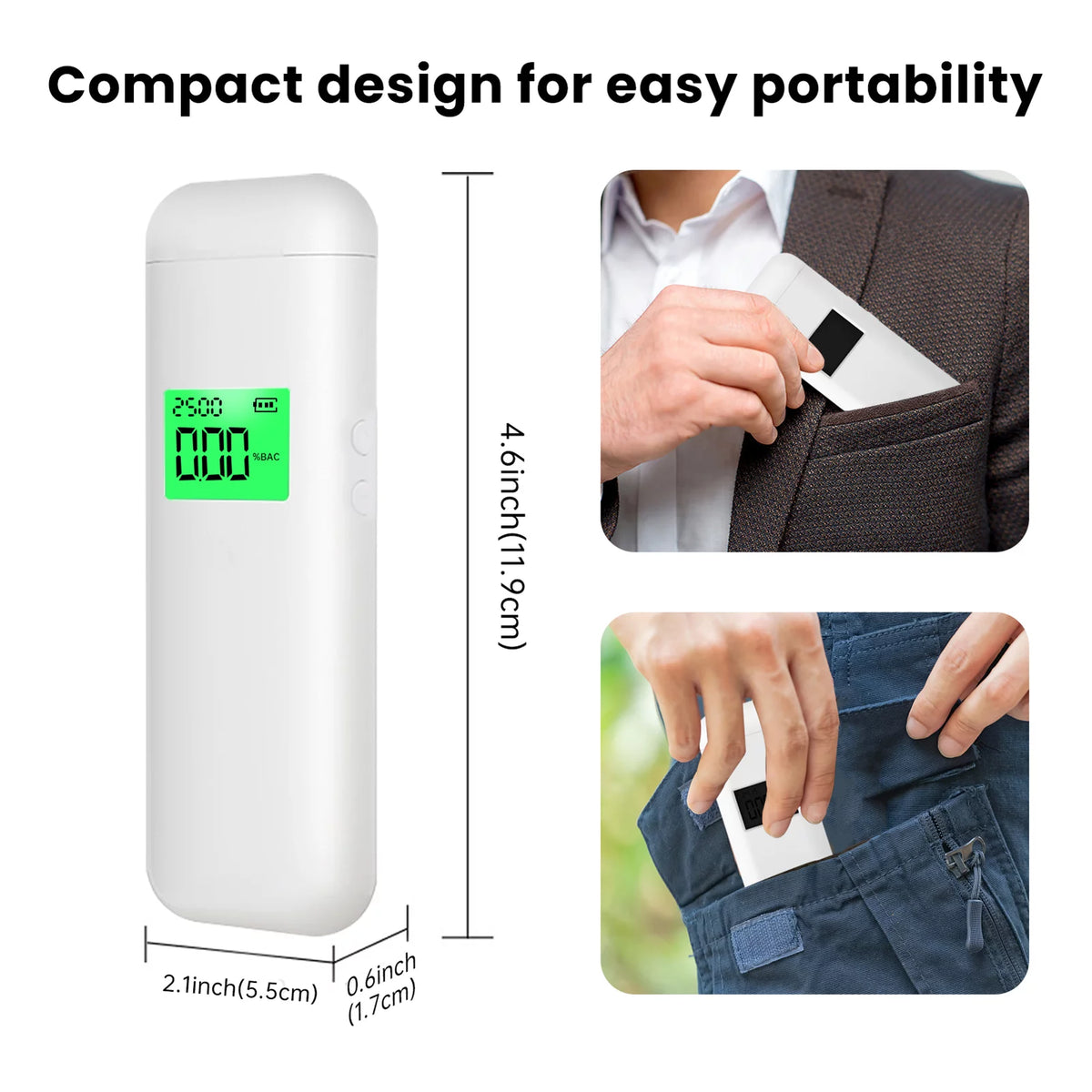 Type-C LCD Display Portable Rechargeable Tester F409734