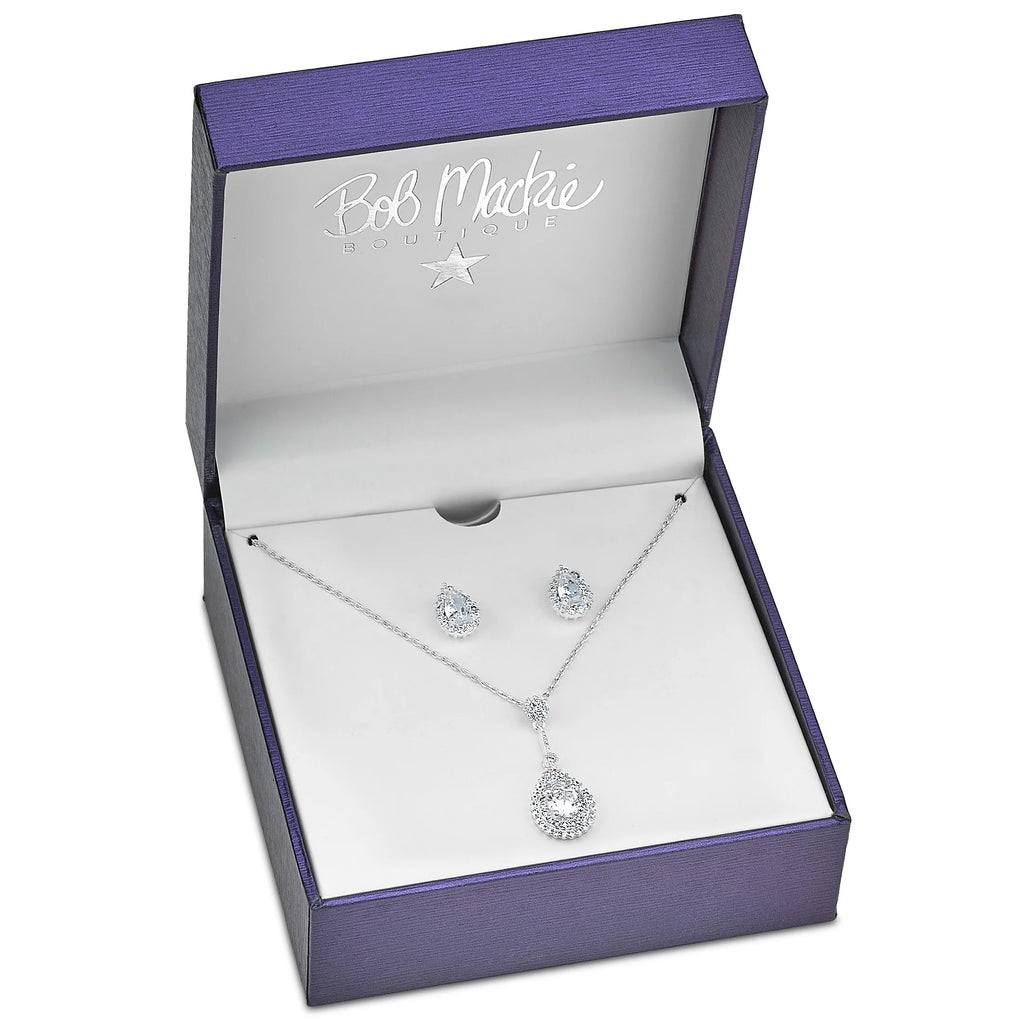 Teardrop Pendant and Matching Earring Set Z37083