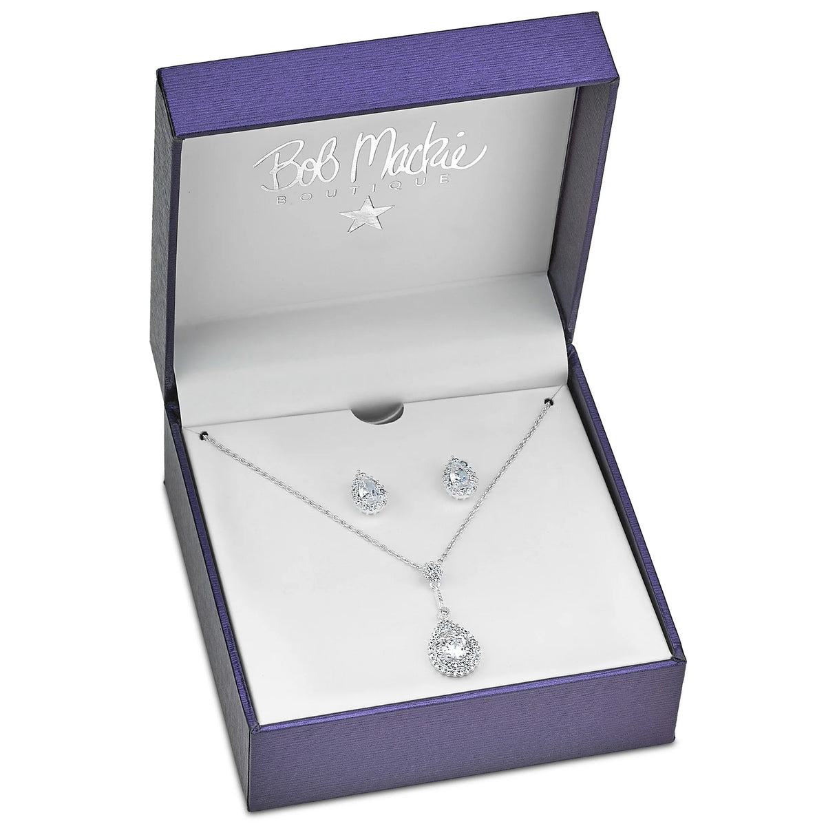 Teardrop Pendant and Matching Earring Set Z37083