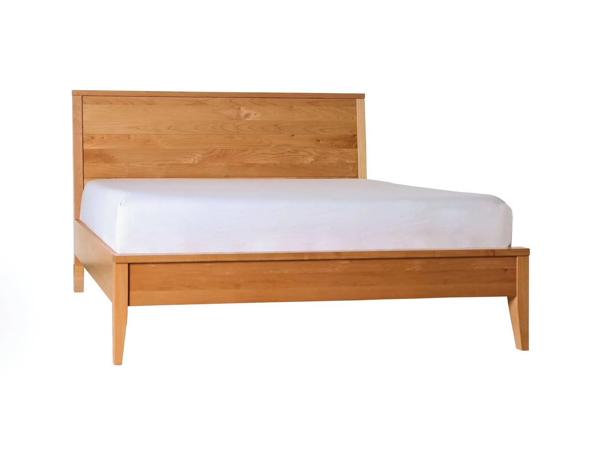 Light Oak Solid Wood Queen Bed E40261