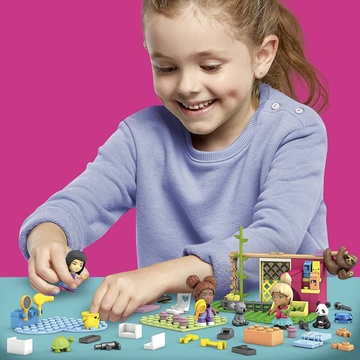 97 Bricks Animal Grooming Station Building Set with 3 Micro-Dolls W6764