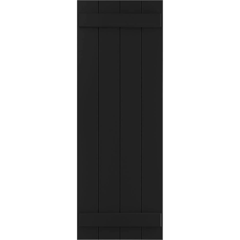 Black Composite Board-n-Batten Shutters (Per Pair) C463