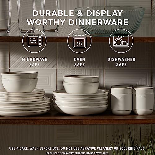 Navy 8-Pc Stoneware Dinnerware Set B850